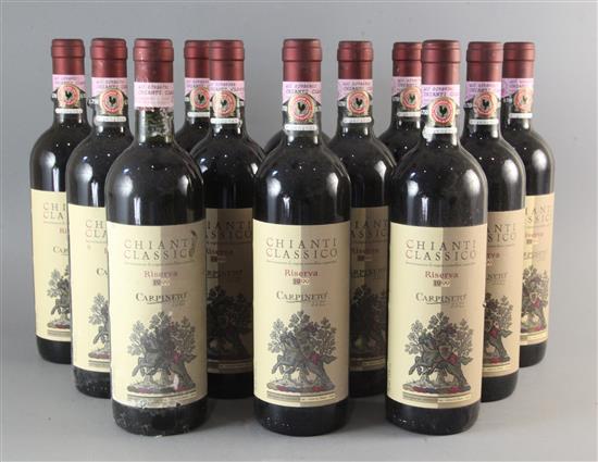 Twelve bottles of Chianti Classico Reserva, 1999 (Carpineto)